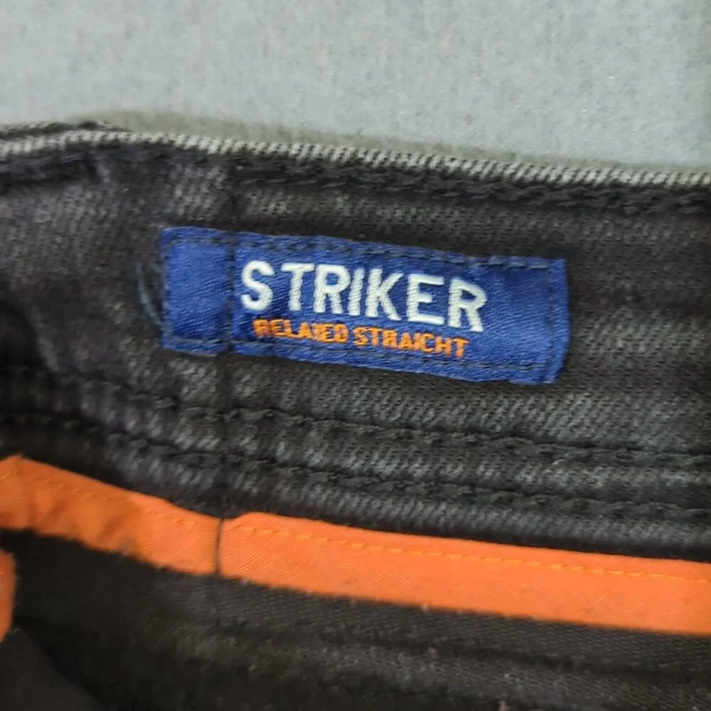American Fighter Jeans Men's 28 Short Black Striker Relaxed Straight Distressed